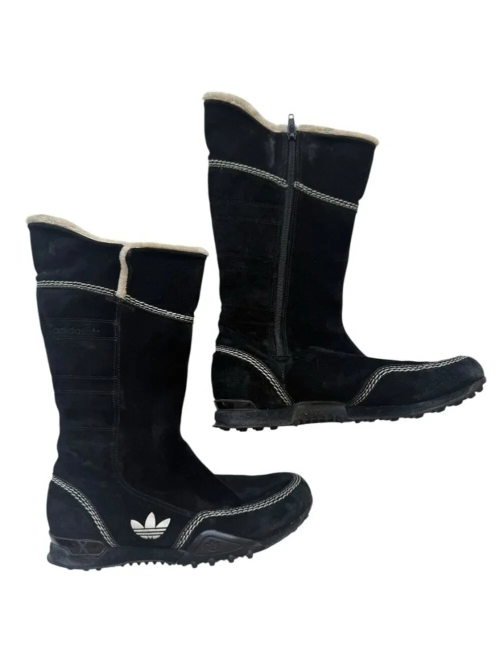 Vintage Y2K Adidas Torsion Boots Women’s Size 7 Black Suede